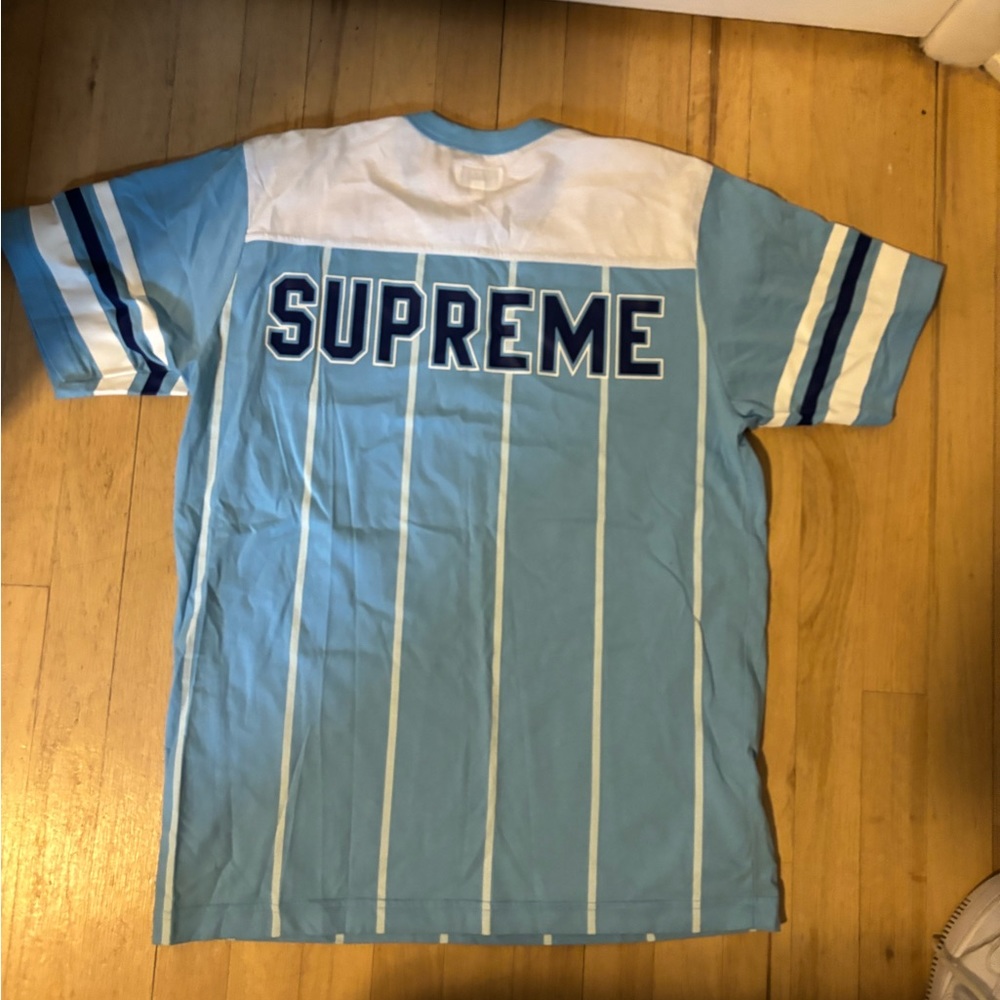 Supreme Pinstripe SS Football Top